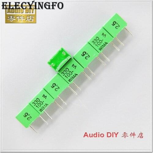 10PCS/50PCS FKP2 330pF 100V 100v330pf 2.5% high precision film capacitor 0.33nF 331