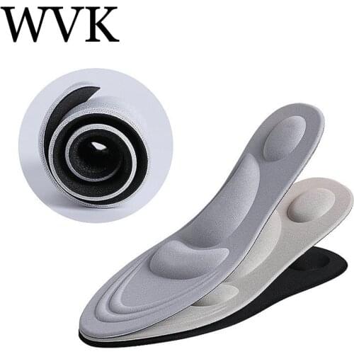 WVK Stretch Breathable Insole Deodorant Man Women Shoes Insoles Memory Foam Running Cushion Insoles For Feet Sole Orthopedic Pad
