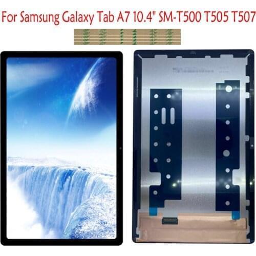 1 Pcs(Checked) 10.4" For Samsung Galaxy Tab A7 T500 T505 T507 LCD Display + Touch Screen Digitizer Sensor Full Assembly+Adhesive