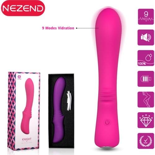 9 Speeds USB Rechargeable Female Masturbation Vibrator, G Spot Clit Orgasm Body Massager, AV Vibrating Stick, Sex Toys for Women