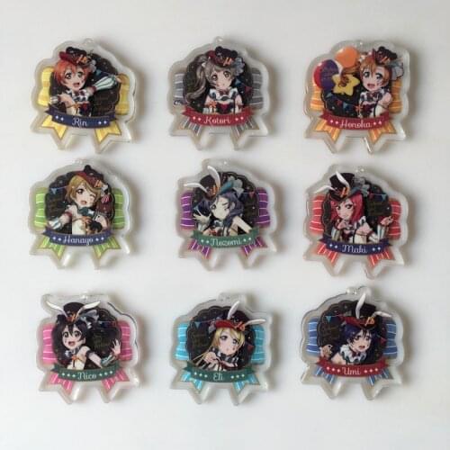 Love Live Anime keychain Kotori Nico Rin Umi Maki Chika Dia Riko Yoshi kc Kunikida Kanan Acrylic keychain keyring