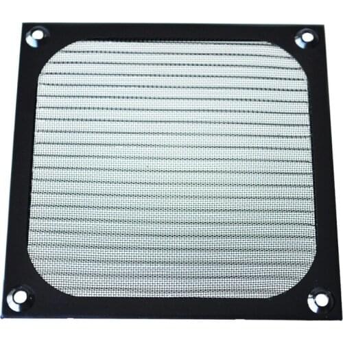 12cm x 12cm PC Cooler Fan Aluminum Dustproof Meshy Filter Black