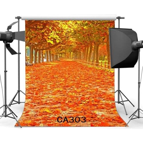 Seamless Photography Backdrops Nature Autumn Fall Leaves Scene Portraits Photo Backgrounds Studio Props CA303