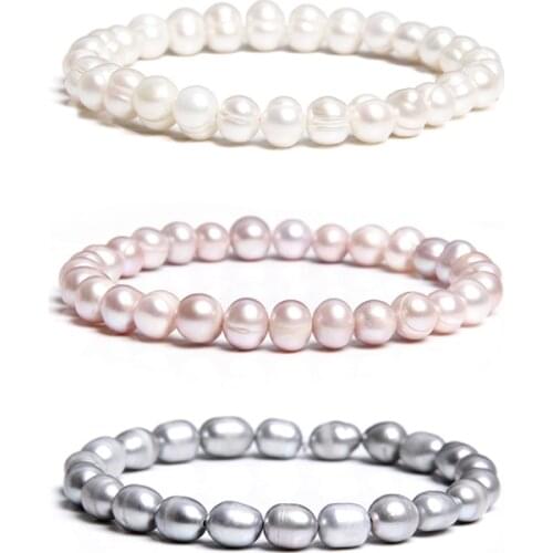 Natural Freshwater Pearl Bracelets For Women Charm Elegant Handmade Baroque Pearl Bracelet Jewelry Bracelets Wedding Wholesale