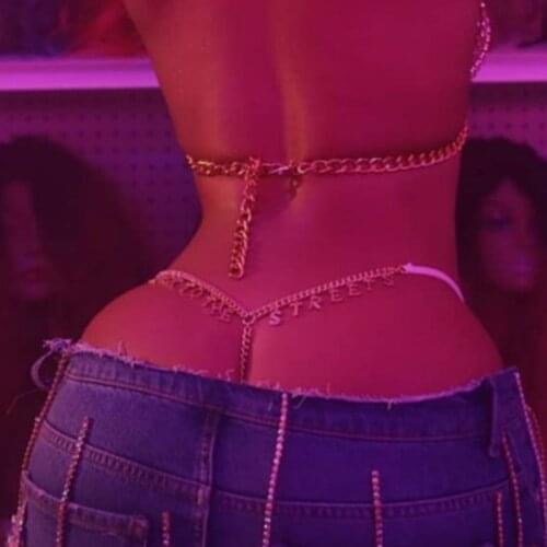 Summer Letter Waist Chain Underwear Belt for Women Sexy Charms Belly Chain Thong Waist Chain Body Accessories Gifts for Girls