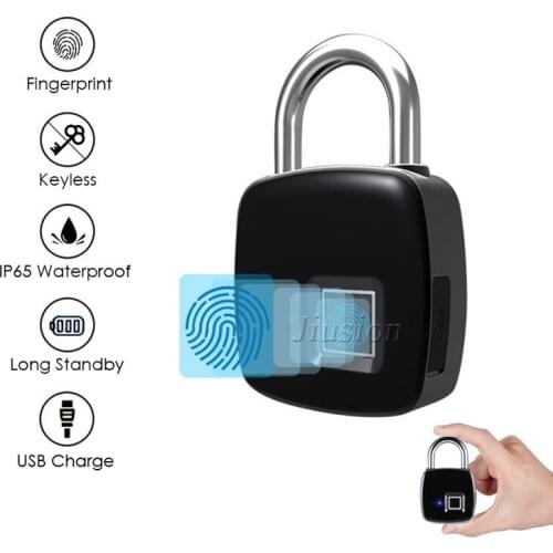 Digital Smart Fingerprint Door Lock Intelligent Electronic Cerradura USB Rechargeable Keyless Padlock Security Luggage Case Lock