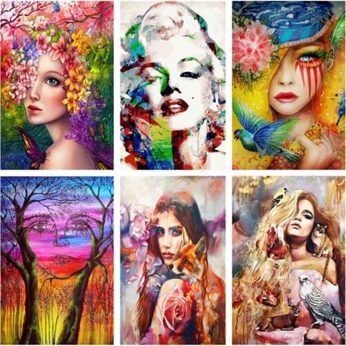 DIY Number Painting Abstract Figure Paintings by Numbers With Acrylic Paint Picture For Living Room Oil Painting Adults Wall Art