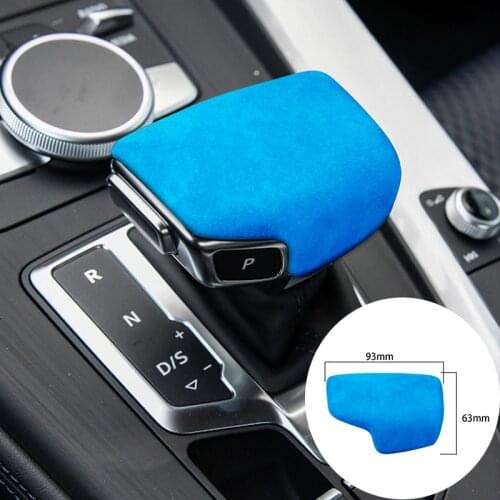 For Audi A4 S4 A5 S5 RS4 RS5 Q5 SQ5 Q7 2016-2020 Alcantara Suede Car Knob Gear Head Panel Strip Covers Trim Sticker Car-styling
