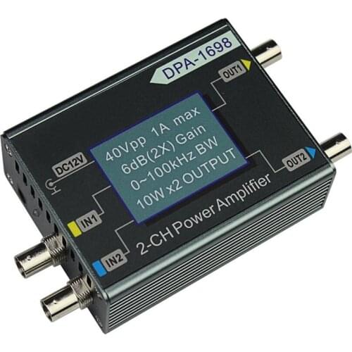 0-100KZh Power Dual Channel DDS Function Signal Generator DC Power Amplifier DDS Signal Generator Module 2 Times Amplification