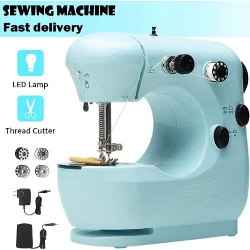 Mini Electric Sewing Machine, Multi-Function Portable Hand Held Desktop Home Crafting Sewing Machine Stitch Clothes DIY