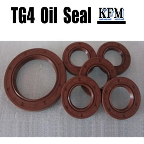 Fluorine Rubber Framework Oil Seal FKM Shaft Seals Rubber Gasket Covered Three Lip with Brown ID 25mm