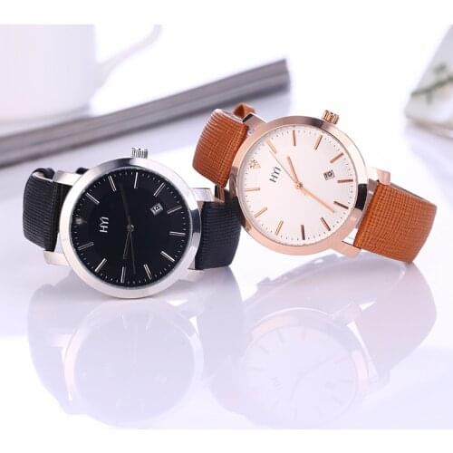 Kezzi Men's Watch With Leather Strap