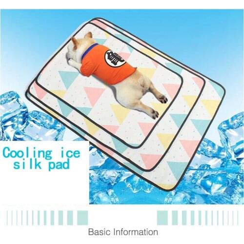 Pet mat soft and comfortable pet summer cool pad ice silk mesh breathable pet pad bite-resistant wear-resistant cool pet protect