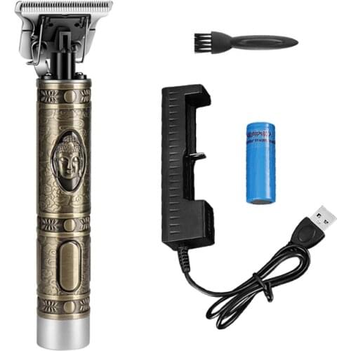 KEMEI Hair Trimmer 0 Mm Baldhead R-shaped Cutter Head Barber Rechargeable Hair Clipper Cordless Men Hair Cutting Machine F35