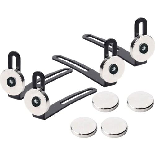 4PCS RC Car Shell Body Mount Metal L-Bracket with Magnet for 1:10 RC Crawler Car Axial SCX10 90046 D90 Accessories