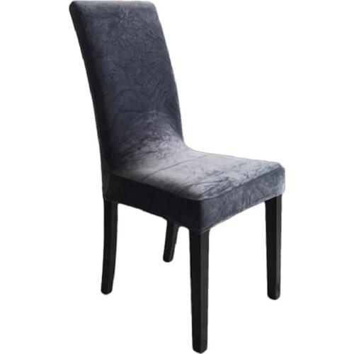 Dining Room Hotel Velvet Fabric Soft Chair Cover Office Seat Thick Chair Covers Stretch Banquet Restaurant