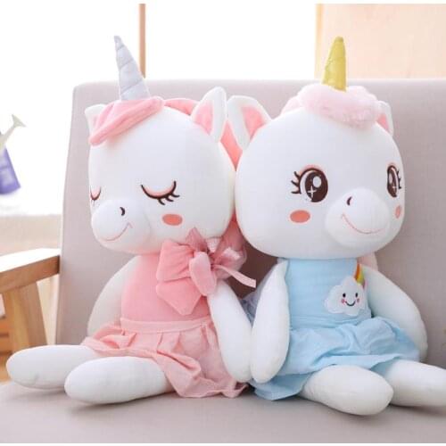 New Cute Unicorn soft plush baby toys Kids sleep Stuffed Dolls Horse Toys for Girls birthday gif