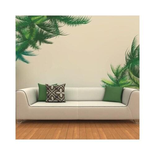 New Green Leaf Wall Sticker Poster Nature Wall Pictures For Living Room Nordic Style Bedroom Accessories Modern Wallpaper