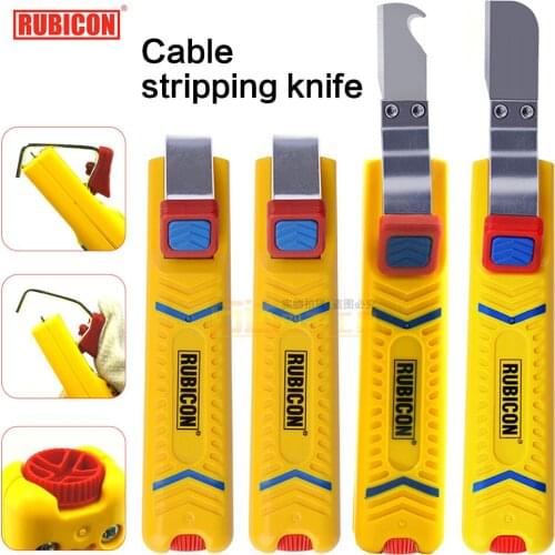 RUBICON Cable Wire Stripping Knife Electricians Knife Straight and Curved Stripping Peeling Knife R10160 R10270 R10281 R10280