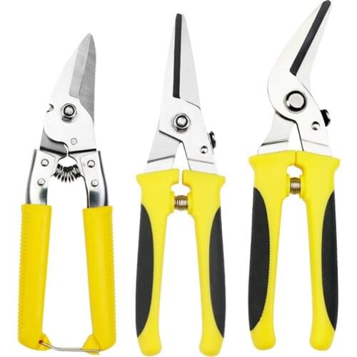 Tin Snip for Cutting Metal Sheet Tin Cutting Shears with Forged Blade, Comfort Grip Aviation Snip, Straight, Curved