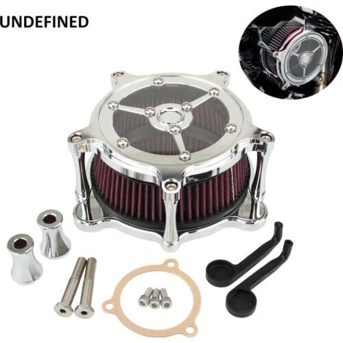 Motorcycle CNC Air Filter Intake Cleaner Chrome for Harley Touring Road King Street Glide Trike 2008-2016 Softail Dyna FXDLS