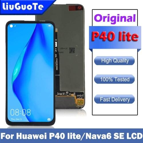 Original Nova 6SE LCD For Huawei P40 lite P40lite JNY-L22 JNY-L21 JNY-LX1 LCD Display Touch Screen Digitizer Assembly With Frame