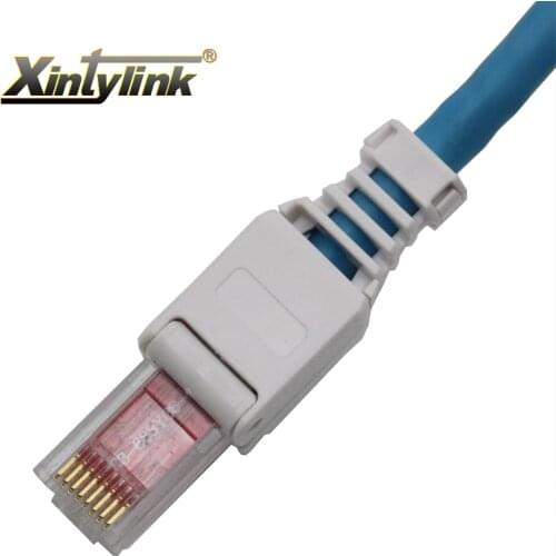 Xintylink toolless ethernet cable connector rj45 cat6 plug cat5 cat5e network rj 45 8P8C cat 6 utp unshielded modular jack lan