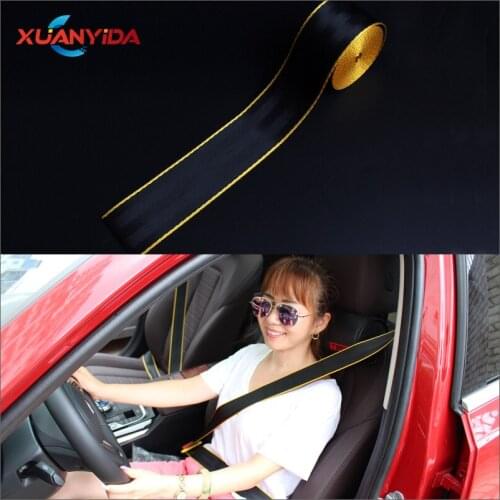 3.6 MX4.8CM Yellow Black Color Car Seat Belt Webbing Strap Mix color Car Seat Stroller Safety Racing Harness Backpack Belt