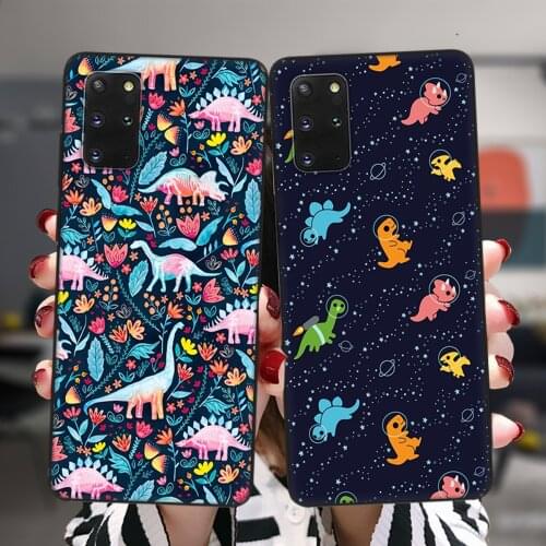 Cute Dinosaur Baby Silicone Case For Samsung Galaxy S21 S20 FE S10 Plus NOTE 20 Ultra M02 F62 M62 M21 M30S M31 M31S M51 Cover