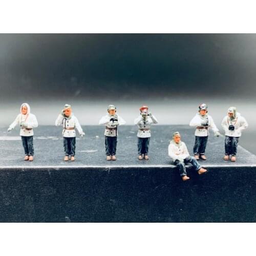 Super mini pvc figure model Toys 1:72 painted snowsuit germman soldier 7pcs/set