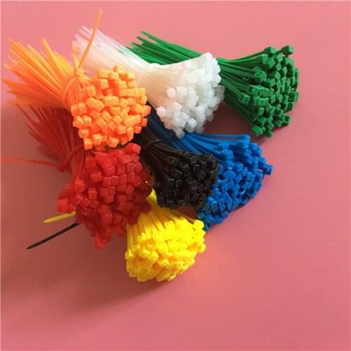 Xingo 100mm Self-locking Nylon Cable Ties 1000pcs color Plastic Zip Tie 18 lbs UL RoHS SGS Approved