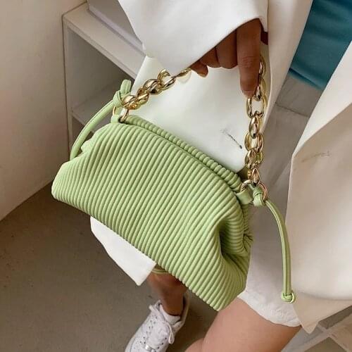 Chain Underarm Bag 2021 Summer New High-quality Soft PU Leather Womens Designer Handbag Luxury Brand Shoulder Messenger Bag
