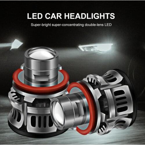 2 Pcs H11 Car LED Headlight 9006 HB4 9005 HB3 LED Bulb 12V LED Lights 15000LM 6000K White Devil Angel Eyes Fog Car Lamp
