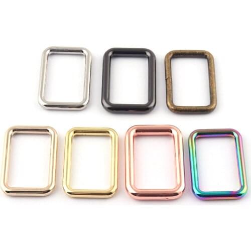 25mm Rainbow Adjuster Buckle Slide Buckles,Metal Purse Backpack Rectangle Buckle,Belt Buckle Handbag Webbing Hardware,Bag Clasp