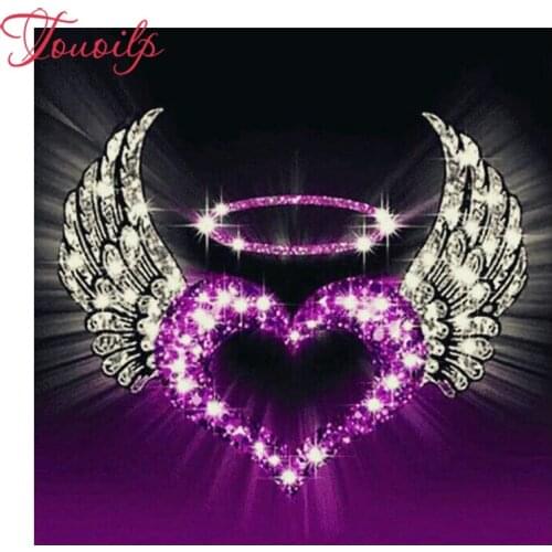 TOUOILP 5d diy diamond painting heart wing icon square&round full of diamond embroidery mosaic rhinestone home decor