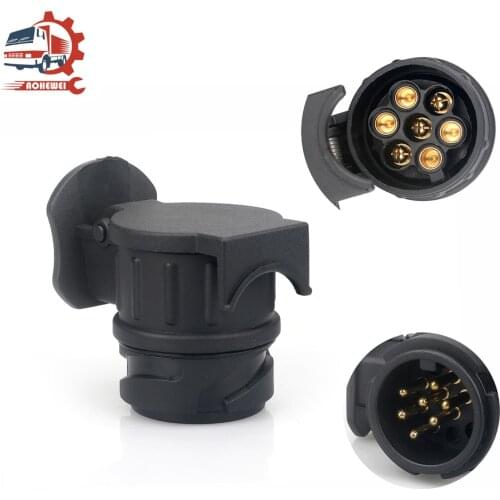 AOHEWEI 7 to 13 Pin Trailer Adapter Plug Socket Couplings Connector Electric Towbar for Car Truck Lorry Caravan Accessories 1PC
