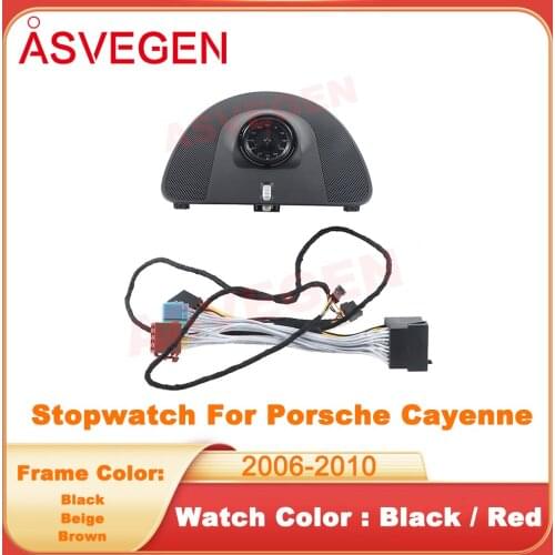 Car Stopwatch For Porsche Cayenne 2006-2010 Interior Dashboard Center Clock Compass Time Electronic Meter Clock Accessional