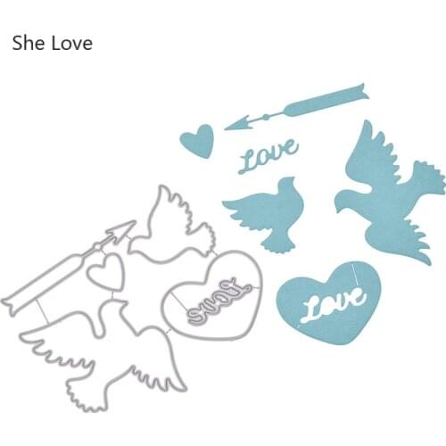 Chzimade Hollow Heart Metal Cutting Dies For Diy Scrapbooking Photo Frame Paper Card Making Embossing Die Cuts Craft