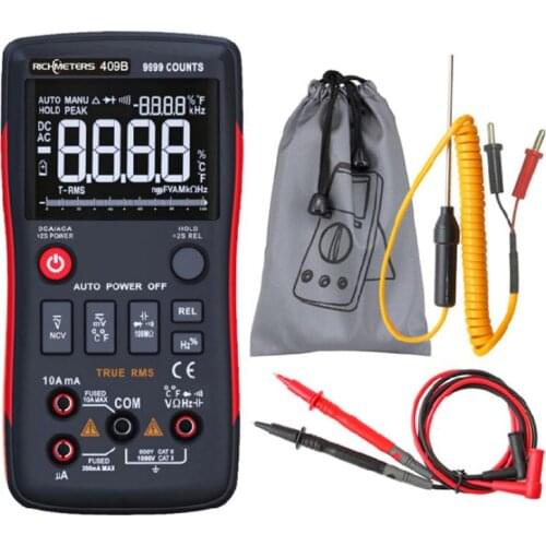 RM409B Digital Multimeter Button 9999 Counts Accuracy Measuring With Analog Bar Graph AC DC Voltage Ammeter Current Ohm Auto
