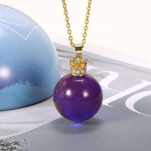 Deliver Instant Purple Luminous Ball Pendant Bohemian Style Vintage Ancient Vacation Jewelry Prom Accessories High Quality Women