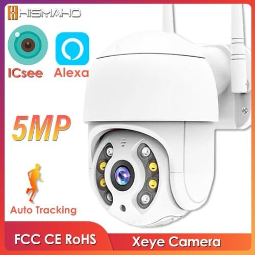 5MP IP Camera WiFi 1080P CCTV Outdoor Video Surveillance Home Security Camera 3MP P2P Remote Access ICsee Color Night Vision