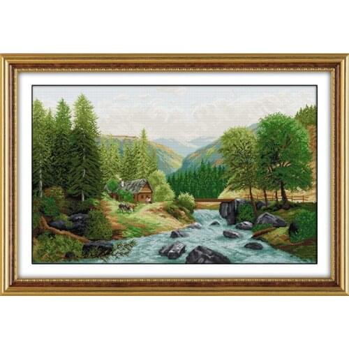 Joy Sunday Cross Stitch Kit christmas decorations for home 14CT pattern DMC cross stitch kit chinese printed embroidery patrones