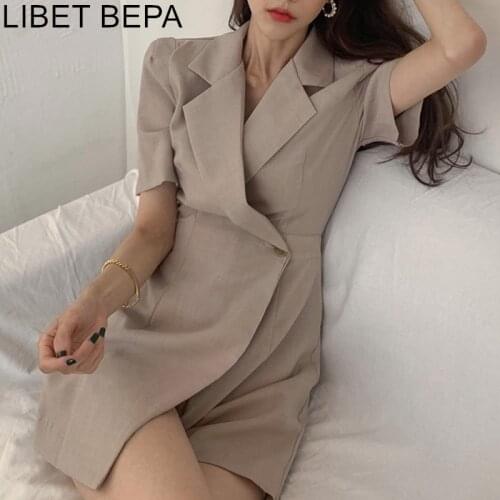 2021 New Summer Autumn Women Jumpsuits & Rompers High Waist Elegant Formal Office Lady Short Pantskirts Female Playsuit JS2111