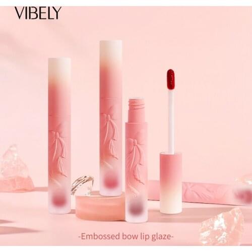 6 Color Matte Velvet Lip Glaze Waterproof Long Lasting Not Easy To Fade No Dry Lip Gloss Embossed Relief Lipstick Cosmetic TSLM2