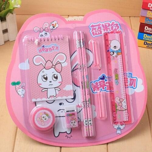 Cute Cartoon Stationery Set Childrens Learning Prize Primary School Gift Creative Stationery Sets School Supplies