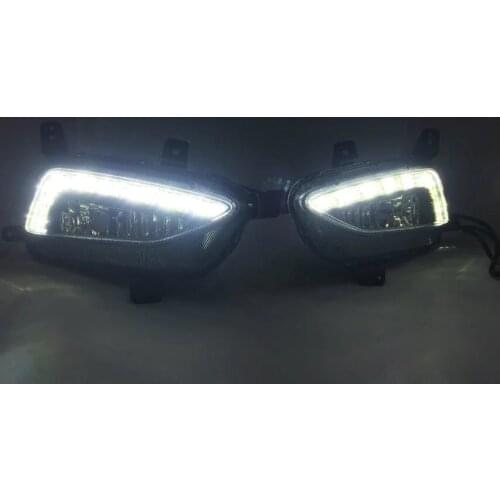 New arrival led drl daytime running light with fog lamp house for Hyundai Tucson, 2pcs, top quality