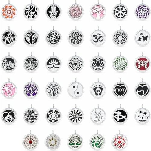 New styles ! 30mm magnetic Perfume locket Aromatherapy essential oil Diffuser Locket pendant 5pcs Felt pads freely