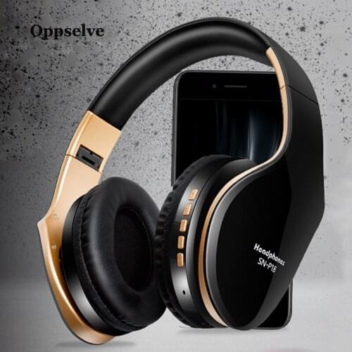 Oppselve Bluetooth Earphones Headphones Wireless Foldable Headset For Sport PC Mobile Phone MP3 Portable Stereo Handfree Earbuds