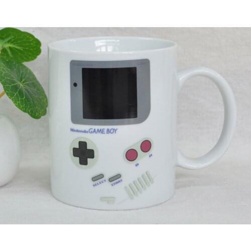 New 350mL Game Coffee Magic Mug Heat Sensitive Creative Color Changing Cup Funny Ceramic Tea Cup Birthday Best Gift for Game Boy