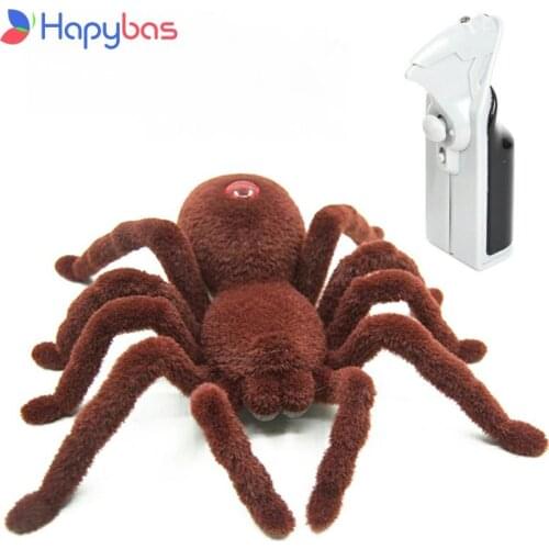 New Halloween Simulation Remote Control 11" 2CH Infrared Realistic RC Spider Toy Prank Gift
